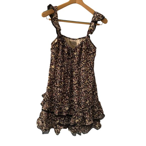 DKNY Jeans Dresses & Skirts - DKNY Jeans Purple Floral Sleeveless Ruffled Baby Doll Cotton Mini Dress Size‎ M